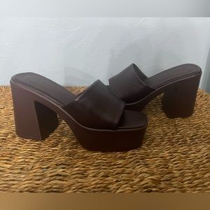 EGO burgundy mules